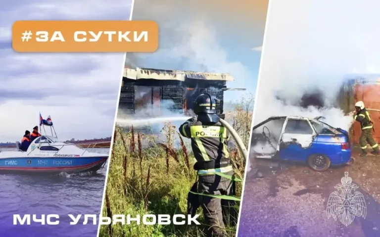 За сутки в Ульяновской области сгорели холодильник, баня и трактор